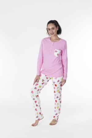 Pigiama caldo cotone donna Verdissima 02.W3MCE11 foto 2