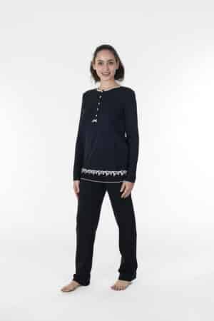 Pigiama caldo cotone donna Verdissima 06.W3AFM51 foto 2