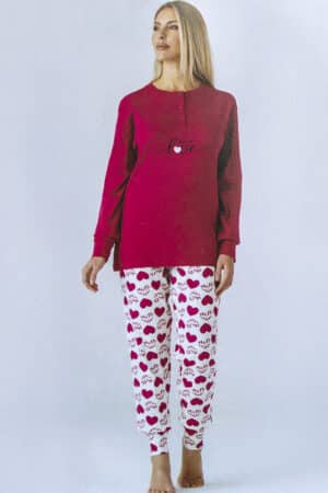 Pigiama donna caldo cotone Karlpiรน KY7268
