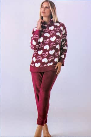 Pigiama donna pile invernale Karlpiรน KF7221