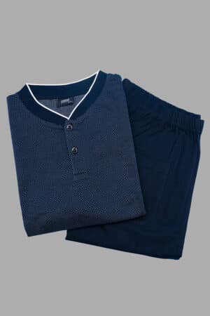 Pigiama uomo taglie forti corto Enrico Coveri EP9149 blu