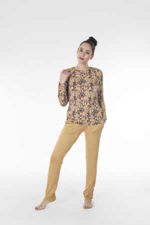 Pigiama Verdissima in viscosa 45.VF54 ocra