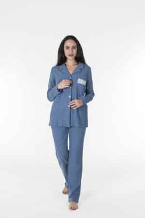 Pigiama Verdissima invernale aperto davanti 42.W3APM13 jeans