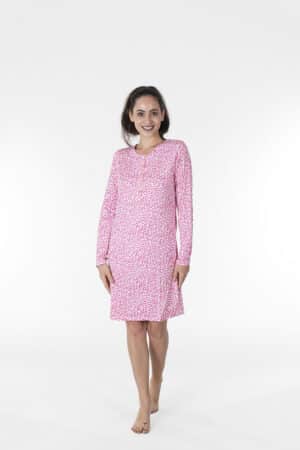 Camicia da notte invernale in viscosa Verdissima 25.W3MVR27 fronte