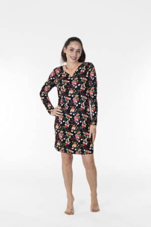 Camicia da notte invernale in viscosa Verdissima 30.W3ABV fronte