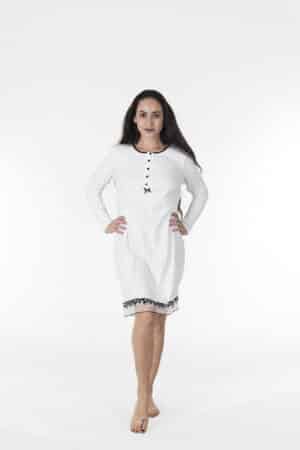 Camicia da notte invernale Verdissima 27.W3AFM27 milk