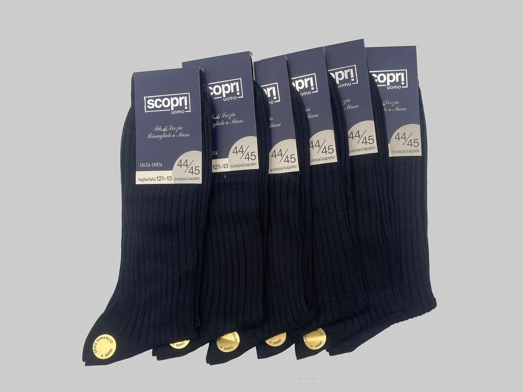 Calzini corti da uomo a coste Scopri TIGER 6pz antracite