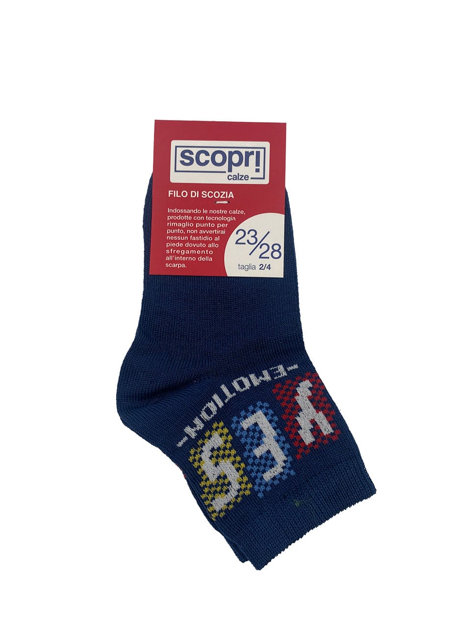 Calzini da bambino in filo di scozia Scopri ELEVEN blu scuro