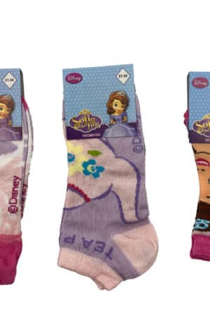 Calzini fantasmini bambina Principessa Sofia 3888 3PZ fronte