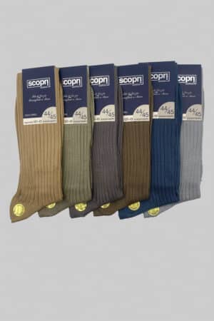 Calzini lunghi da uomo a coste Scopri FALCON 6pz pastello