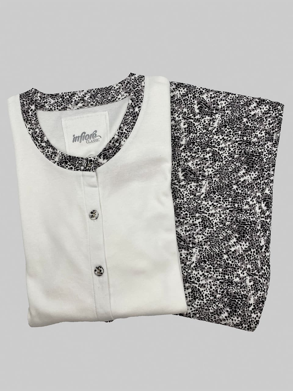 Pigiama donna aperto davanti invernale Infiore 652995 ice