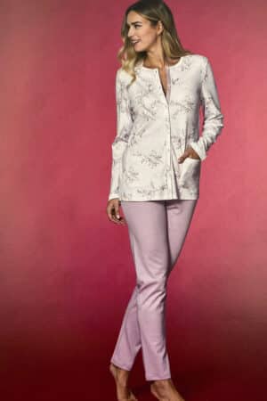 Pigiama donna aperto davanti invernale Linclalor LR292235