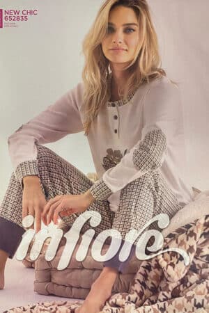 Pigiama donna caldo cotone Infiore NWC652835