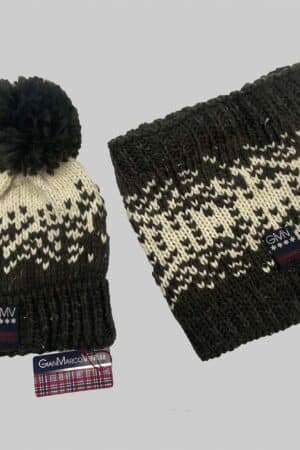 Cappello con scaldacollo da bambino GMV 72023 grigio