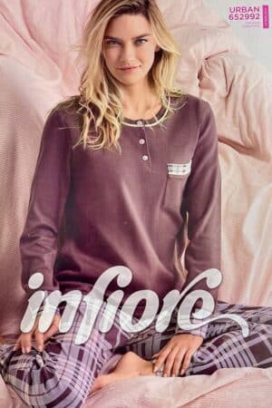 Pigiama caldo cotone donna Infiore 652992