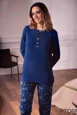 Pigiama donna invernale in punto milano Irge PTD68