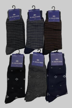 Calze da uomo invernali corte IL Granchio GC209 6pz