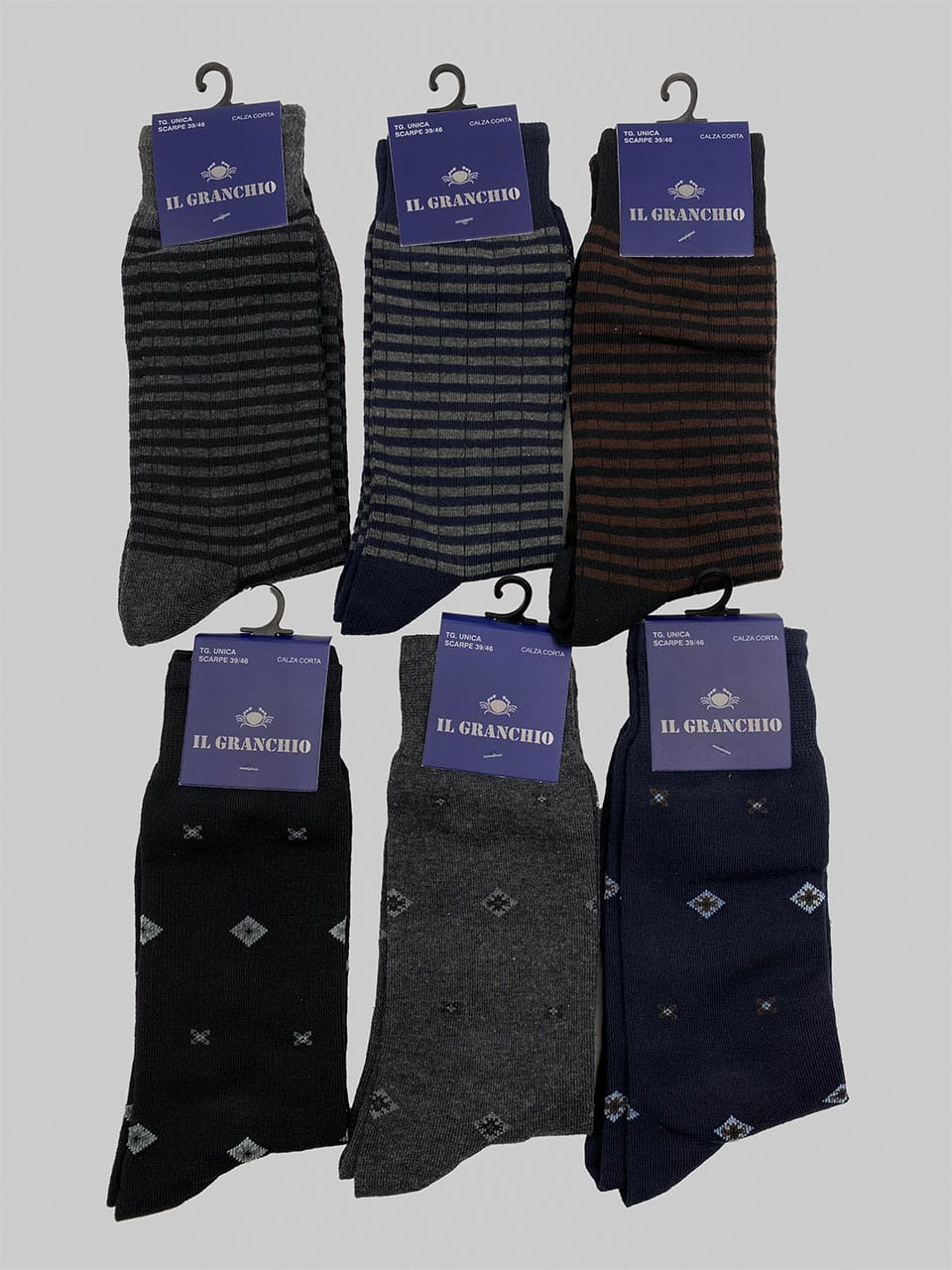 Calze da uomo invernali corte IL Granchio GC209 6pz