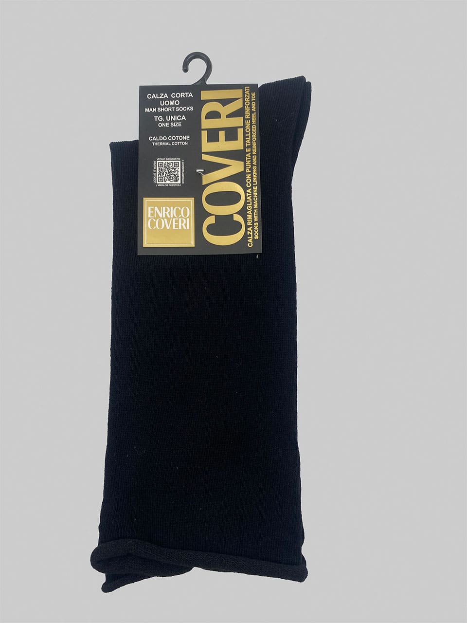 Calze da uomo invernali senza elastico Coveri CASUAL LINE nero