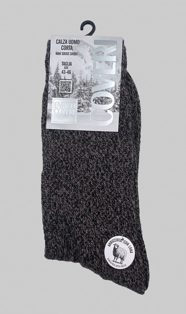 Calze di lana per uomo corte Enrico Coveri LAINE beige