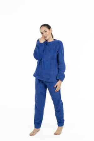 Pigiama donna pile Verdissima 79.W3AMSF52 bluette