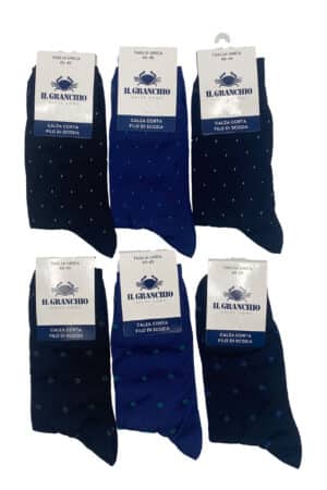 Calze corte uomo estive fantasia Il Granchio 2301