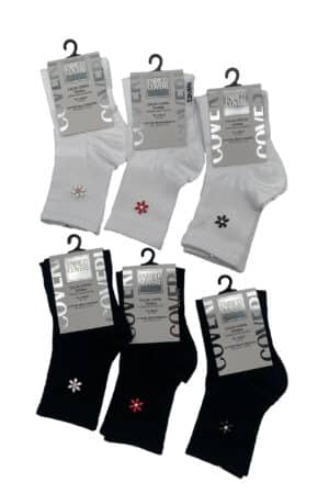 Calzini di cotone donna corti Coveri Flowers 1ASS