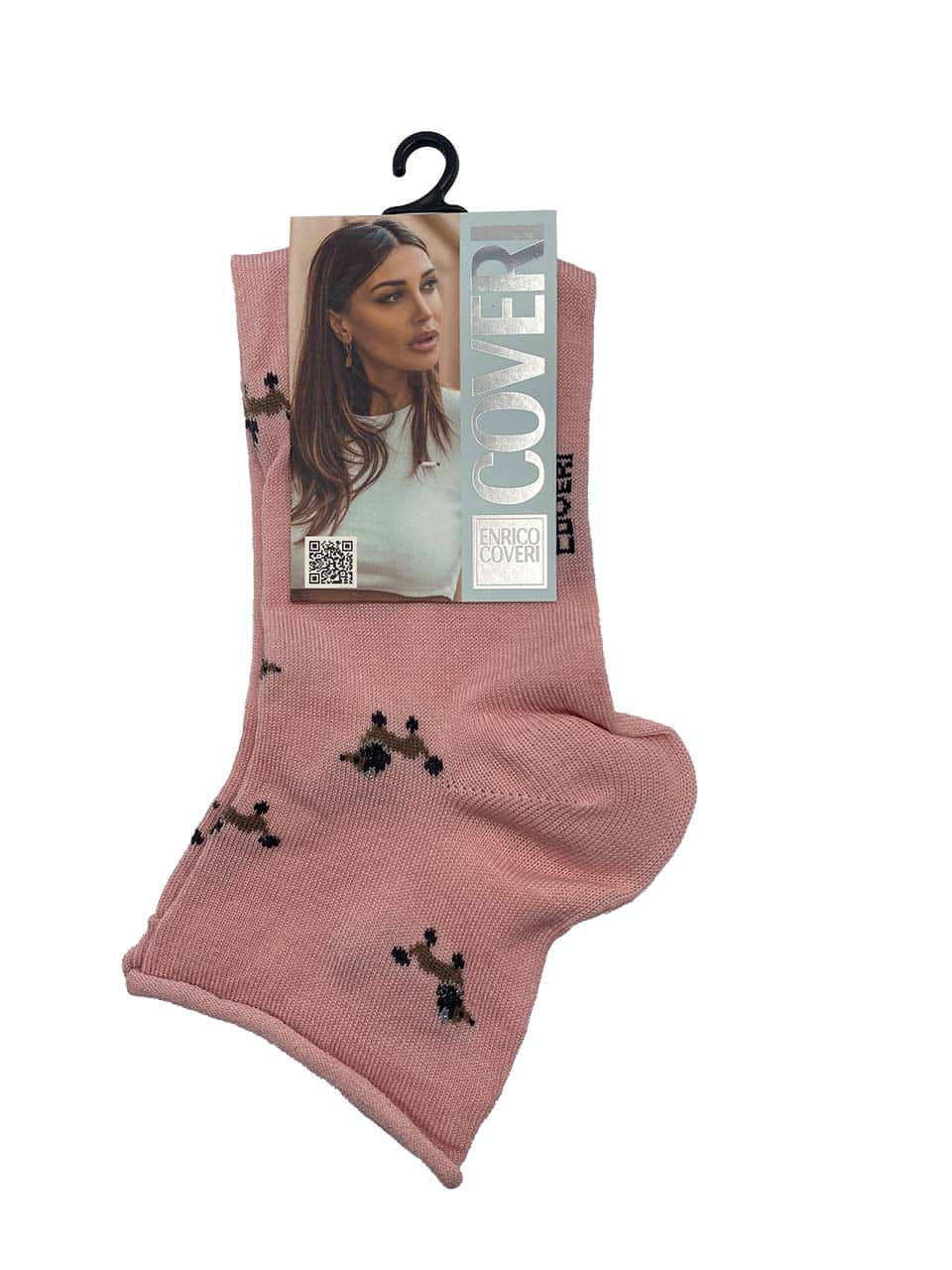 Calzini donna cotone estivi fantasia Coveri Urban 10 rosa