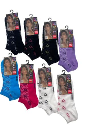 Calzini fantasmini donna fantasia cuori Coveri Ful 16