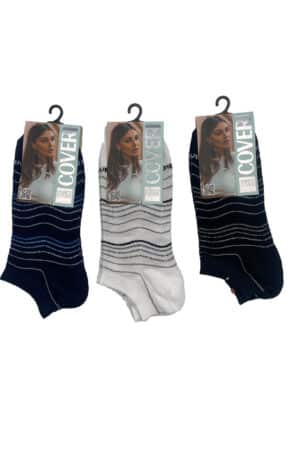 Calzini fantasmini donna fantasia rigata Coveri City 4
