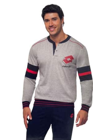 Pigiama uomo cotone con bottoni Lotto LP1105
