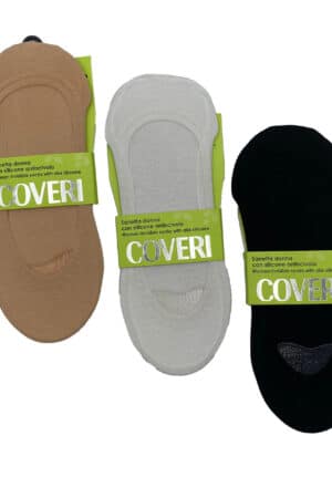 Salvapiede donna in cotone Coveri Mirella 2pz tris