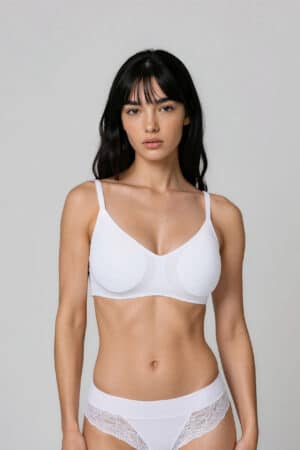 Reggiseno invisibile senza cuciture Jadea Nuvola bianco fronte