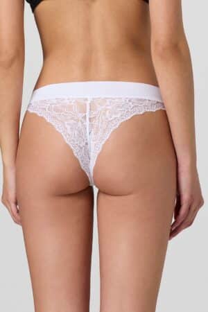 Brasiliana taglio laser con pizzo Jadea 8015 bianco