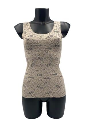 Canotta in pizzo senza cuciture Jadea 8024 cipria