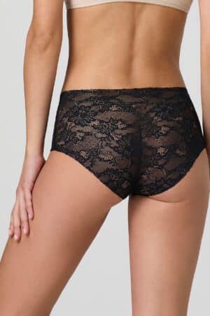 Culotte senza cuciture in pizzo Jadea 8023 nero retro