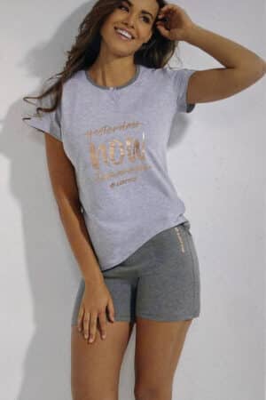 Pigiama corto donna Lotto LP5109 grigio foto