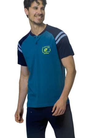 Pigiama uomo corto taglie comode Lotto LP1233C verde foto