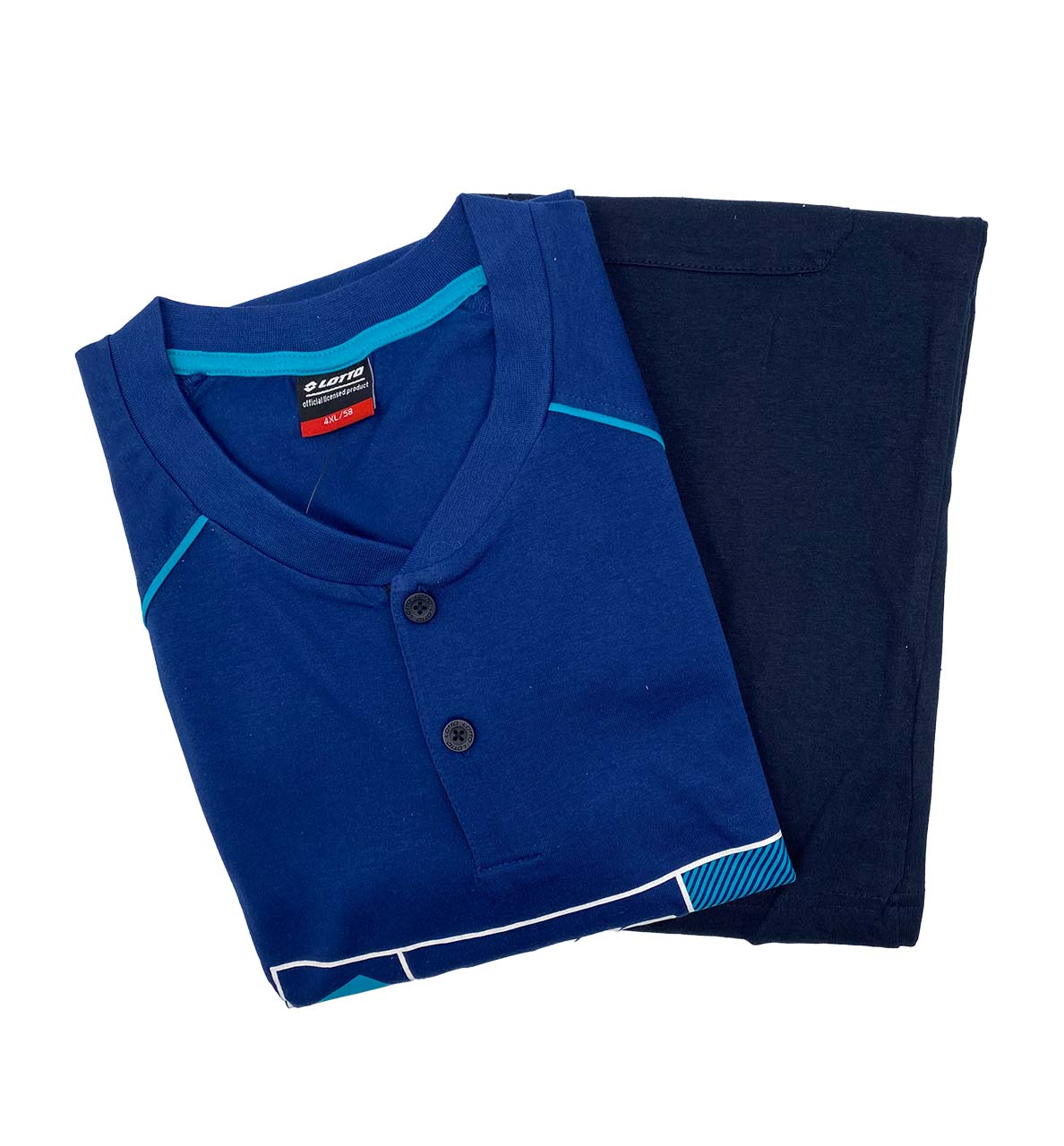 Pigiama uomo taglie forti corto Lotto LP1237C jeans