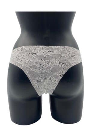 Slip brasiliana senza cuciture in pizzo Jadea 8021 bianco retro