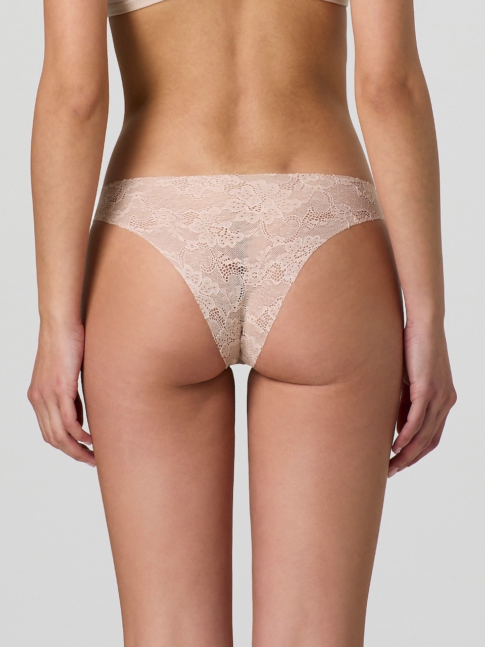 Slip brasiliana senza cuciture in pizzo Jadea 8021 cipria retro