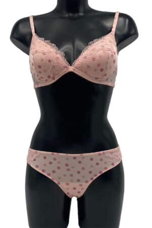 Completino intimo a triangolo imbottito Infiore BIG1628 pink fronte