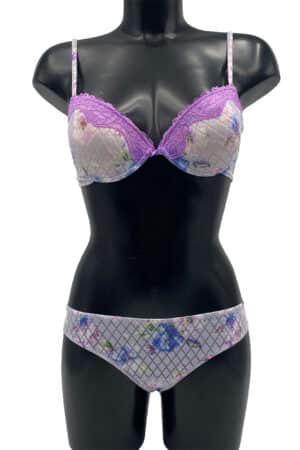 Completino intimo donna push up Lormar SPEED lilla