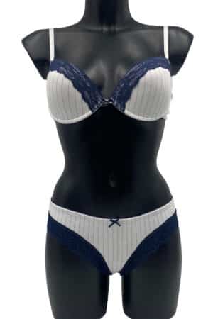 Completino intimo push up con slip Jadea 4124 bianco