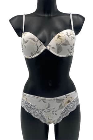 Completo intimo a push up Jadea 4907 grigio