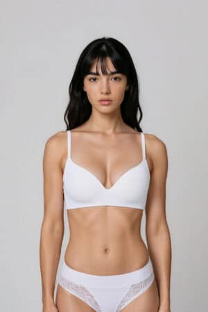 Reggiseno Jadea senza ferretto Abbraccio bianco fronte