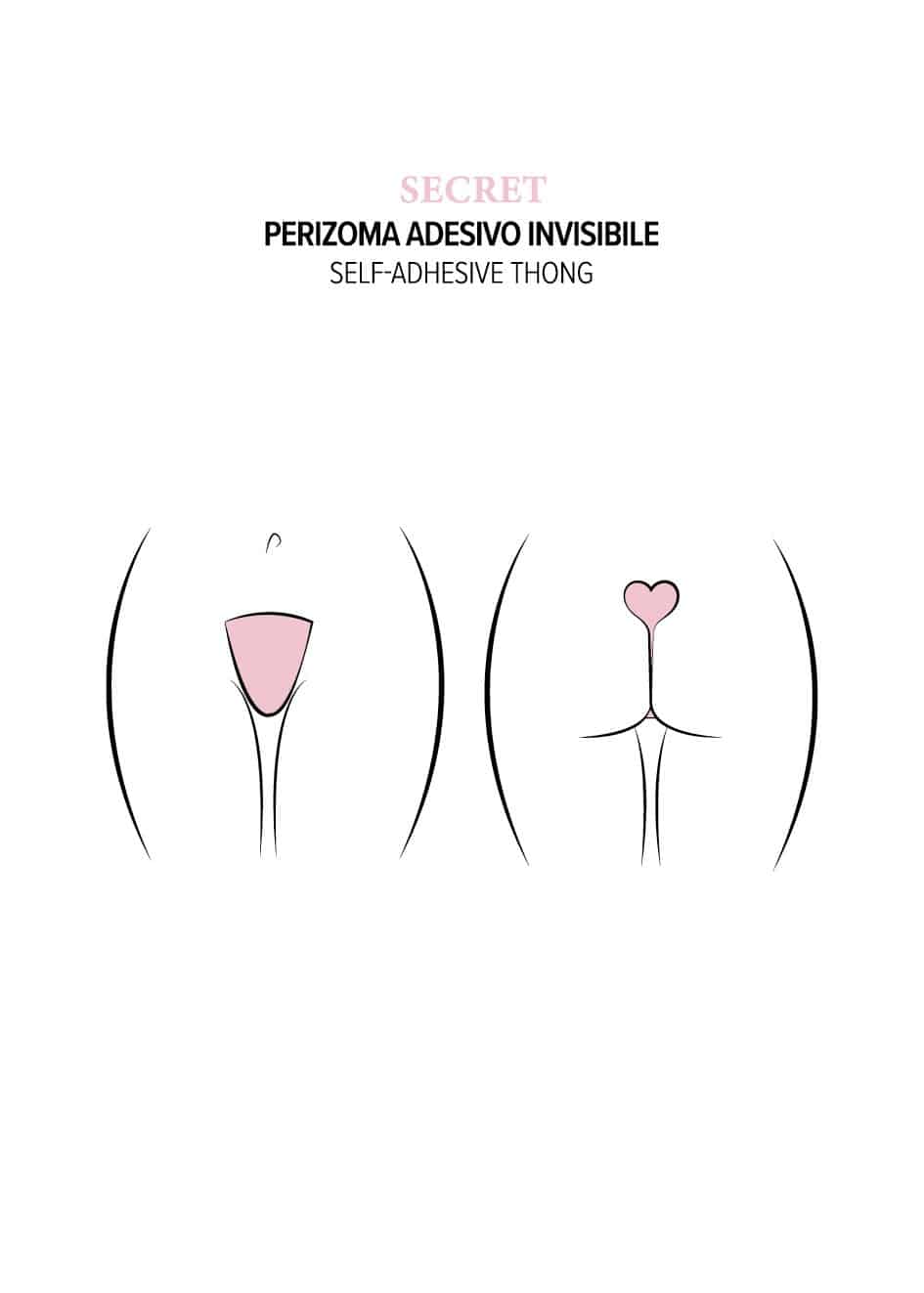 Perizoma adesivo invisibile Secret disegno