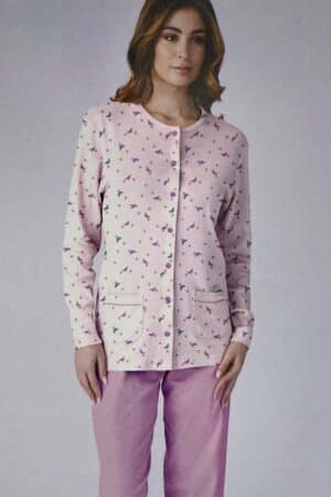 Pigiama donna aperto davanti Karelpiù KF9033PLD
