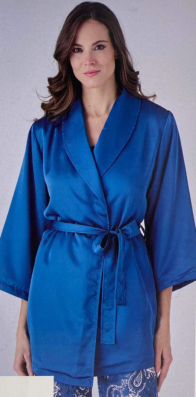 Vestaglia da donna invernale in raso Pigiamiamoci 3575V