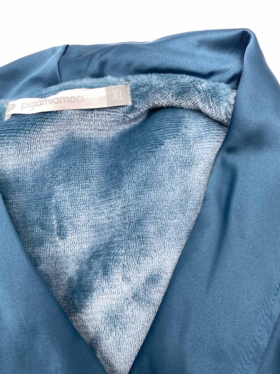 Vestaglia da donna invernale in raso Pigiamiamoci 3575V DETTAGLIO
